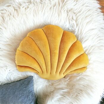 Soft Velvet Shell Shape Cushions, 4 of 11