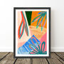 Colourful Oversized Abstract Leaf Art Print, thumbnail 11 of 12