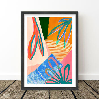 Colourful Oversized Abstract Leaf Art Print, 11 of 12