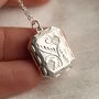 Sterling Silver Engraved Heirloom Locket Necklace, thumbnail 1 of 10