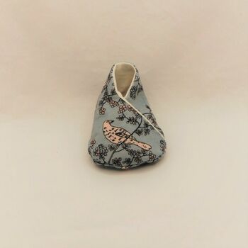 Eco Baby Shoes In Pale Blue With Flower And Bird Print, 8 of 11