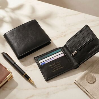 Gifts For Him Personalised Leather Wallet For Men, 5 of 9