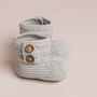 Hand Crochet Baby Cotton Boots, thumbnail 2 of 10