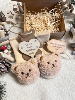 Baby's First Christmas Gift Box, Teddy Christmas Tree Ornament For Baby, 8 of 10