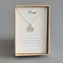 Thank You Mum Sterling Silver Button Necklace, thumbnail 6 of 6