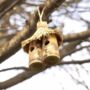 Novelty Hanging Bird House Bamboo Tiki Hut Garden Decor, thumbnail 2 of 5