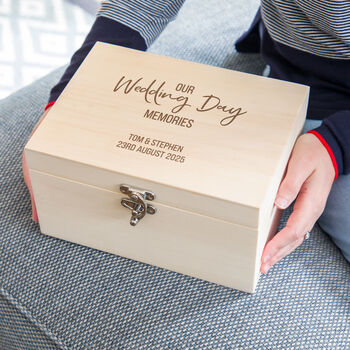 Personalised Our Wedding Day Memories Keepsake Box Gift, 6 of 6