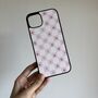 Pink Strawberries Checked Phone Case, thumbnail 2 of 2
