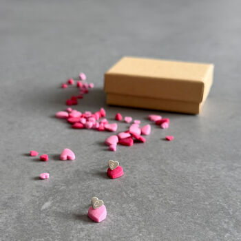 Personalised Initials Sterling Silver Heart Earrings, 11 of 12