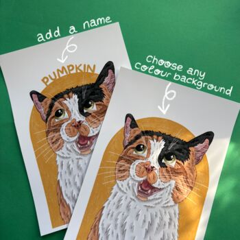 Personalised Illustration Pet Portrait Colourful Print, 6 of 8