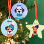 Personalised Winter Dog Pastel Christmas Decoration, thumbnail 1 of 12