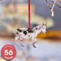 Goat Hanging Wooden Christmas Decoration, thumbnail 1 of 10