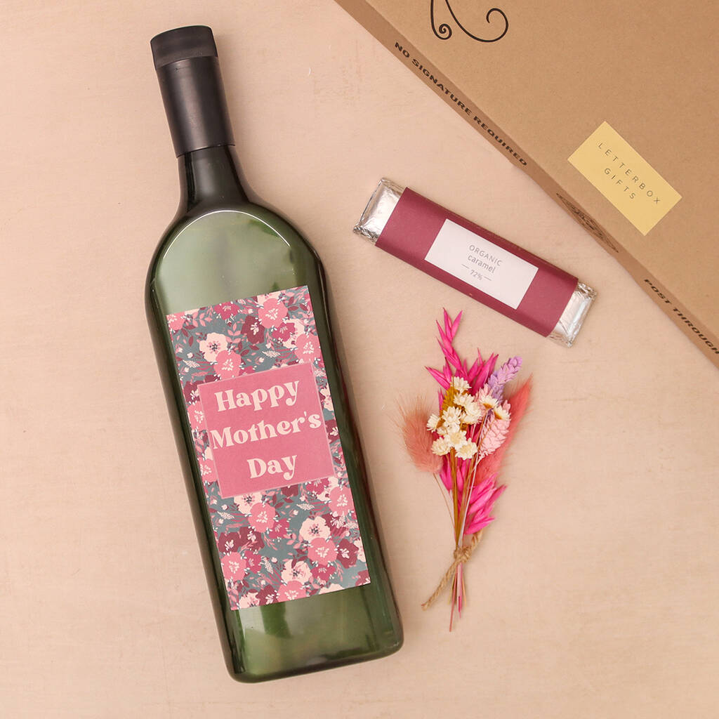 Mother's Day Letterbox Wine With Chocolate And Flowers, 1 of 3
