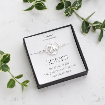 Gift For Sister, Personalised Silver Giraffe Bracelet, 8 of 8