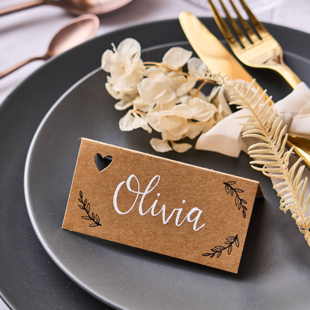 Hearts Wedding Place Cards, 1 of 2