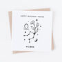 Personalised Libra Zodiac Star Sign Card, thumbnail 1 of 3