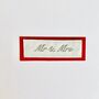Mr And Mrs Wedding Card ~ Handmade, thumbnail 2 of 2