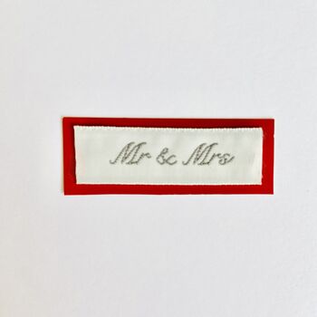 Mr And Mrs Wedding Card ~ Handmade, 2 of 2