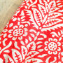 Bagru Block Printed Indian Table Runner, Red And White, thumbnail 7 of 11