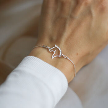 Christmas Gift For A Girl, Silver Horse Bracelet, 2 of 8