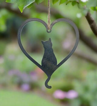 Cat Silhouette Steel Heart, 2 of 5