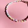 No Waste Pastel Beaded Anklet, thumbnail 4 of 6