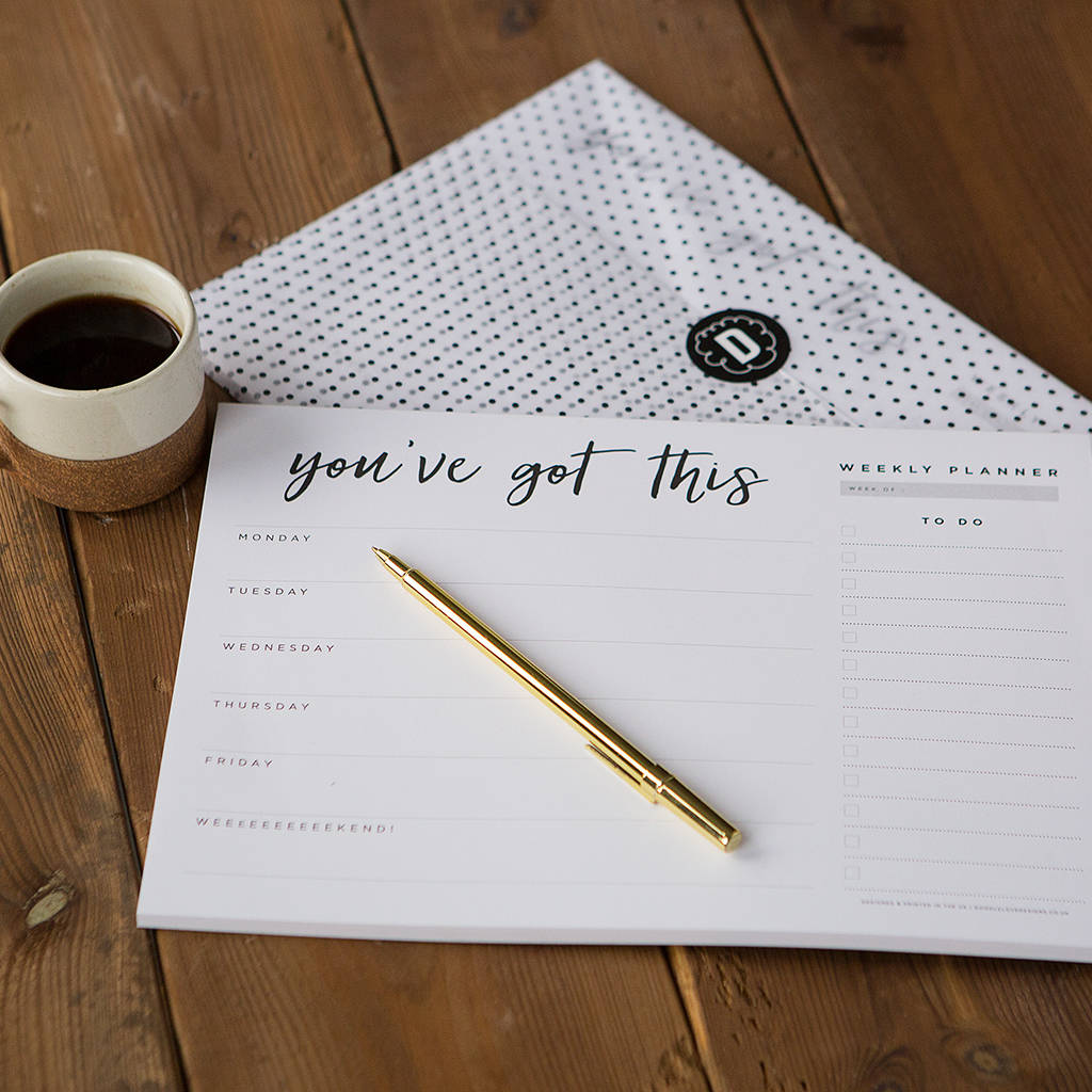 'You've Got This' Weekly Desk Planner Pad, 1 of 3
