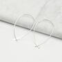 Sterling Silver Curved Hoop Earrings, thumbnail 1 of 10