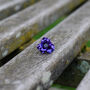 Poppy Purple Flower Lapel Pin, thumbnail 1 of 4