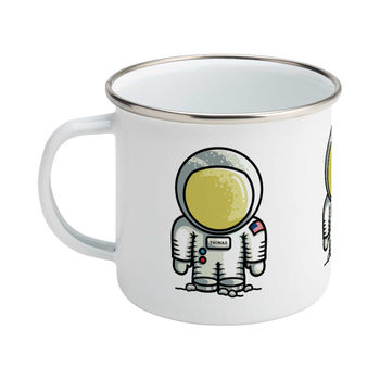 Personalised Astronaut Enamel Camping Mug, 3 of 4