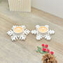 White Snowflake Christmas Candle And Tealight Holder, thumbnail 4 of 8