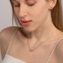 Garnet And Pearl 18k Gold Plated Necklace, thumbnail 1 of 3