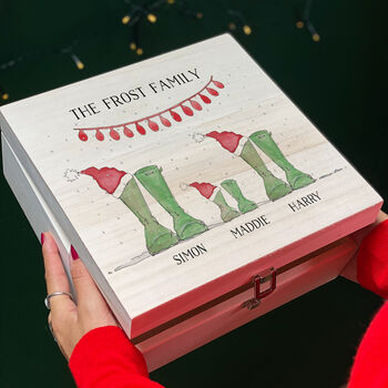 Personalised Wellies Christmas Eve Box, 2 of 2