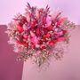 Bright Pink Dried Flower Bouquet With Bunny Tails, thumbnail 2 of 4