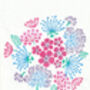Pure Poetry Floral Wood Block Print Three Colour Options, thumbnail 5 of 7