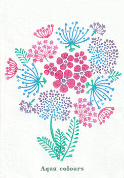 Pure Poetry Floral Wood Block Print Three Colour Options, 5 of 7