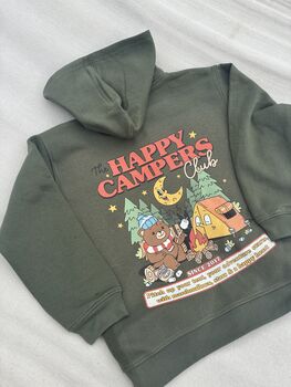 Happy Campers Club Kids Zip Hoodie, 3 of 3
