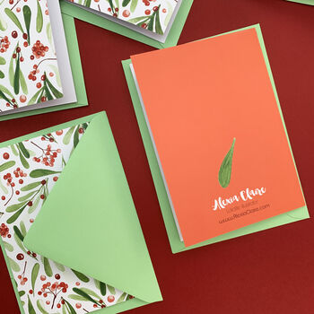 Red Berries Christmas Card Pack Of 12, 9 of 10