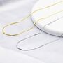 Minimalist Choker Chain In Sterling Silver, thumbnail 3 of 12