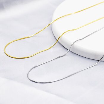 Minimalist Choker Chain In Sterling Silver, 3 of 12