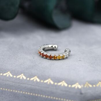 Rainbow Ear Cuff In Sterling Silver, 3 of 11