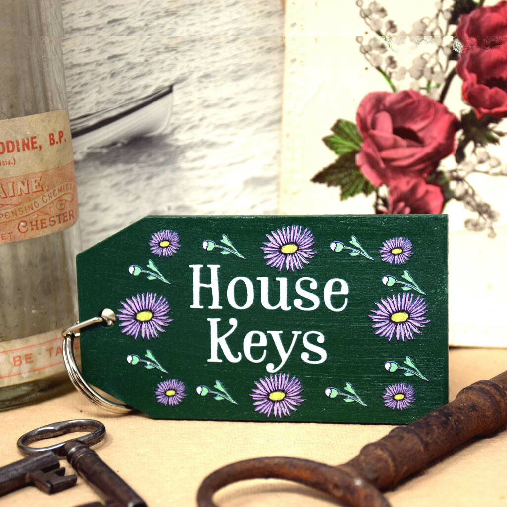 Wild Flowers Key Ring House Keys By Angelic Hen