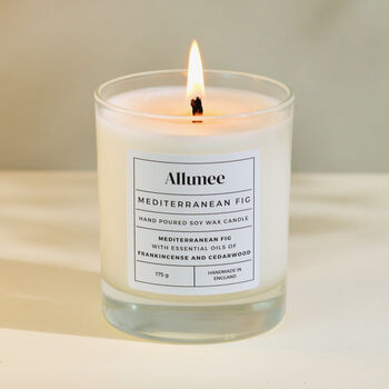 Handmade Mediterranean Fig Soy Wax Scented Candle Gift, 2 of 5