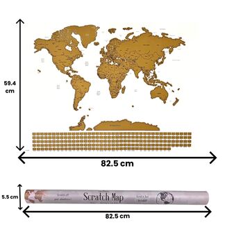 Scratch Off World Map Travel Gifts, 3 of 12