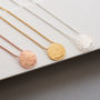 Personalised Small Hammered Disc Necklace, thumbnail 2 of 6