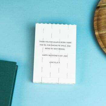Mother's Day Gift For Mum: Personalised Lego® Brick Flower Photo Block For Mum, Nan, Grandma Or Sister, 2 of 4