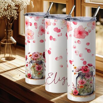 Pink Petals And Wildflower Travel Cup, 3 of 5