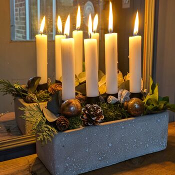 Advent Scandi Display Container With Four Candles | Gift Set, 4 of 5