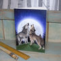 Wolf Song Illustration Notebook Lined Pages, thumbnail 1 of 4