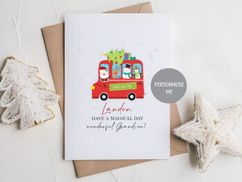 Christmas Express Bus Personalised Christmas Card, 2 of 3
